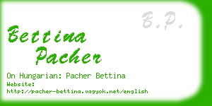 bettina pacher business card